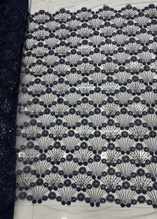 New designer imported ribbon work net fabrics DN-K3704