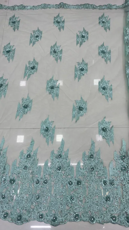 New designer imported beads handwork net fabrics DN-pure handwork butta daman appliqe
