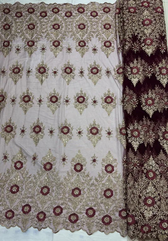New designer imported pure handwork net fabrics DN-pure handwork butta double side border