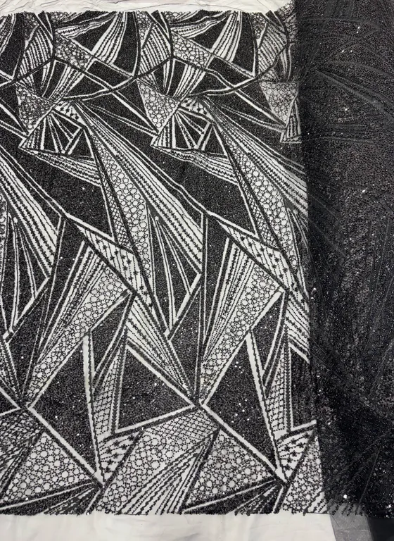 New designer imported beads work net fabrics
