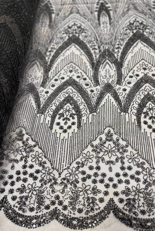 New designer imported beads work net fabrics