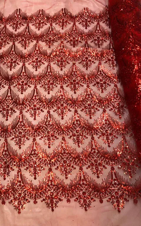New designer imported beads work net fabrics