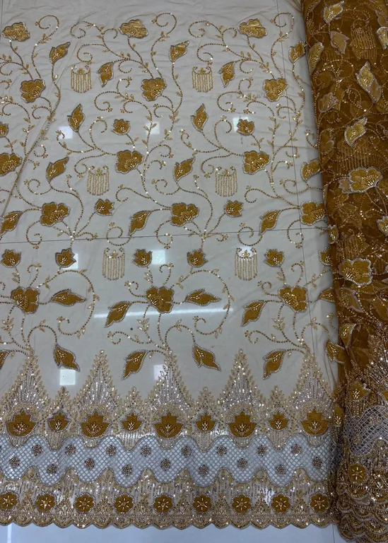 New designer imported velvet beads work net fabrics DN-25716