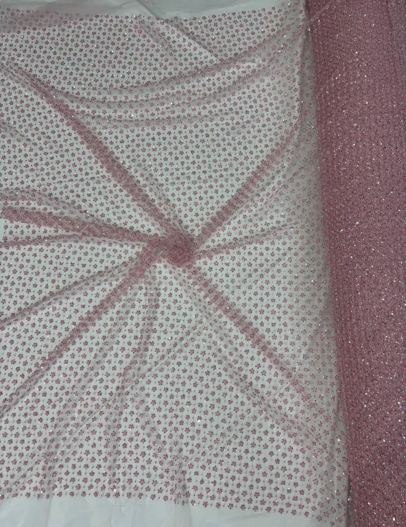 New designer tone to tone crystal Pearls and beads work net fabrics DN-88341