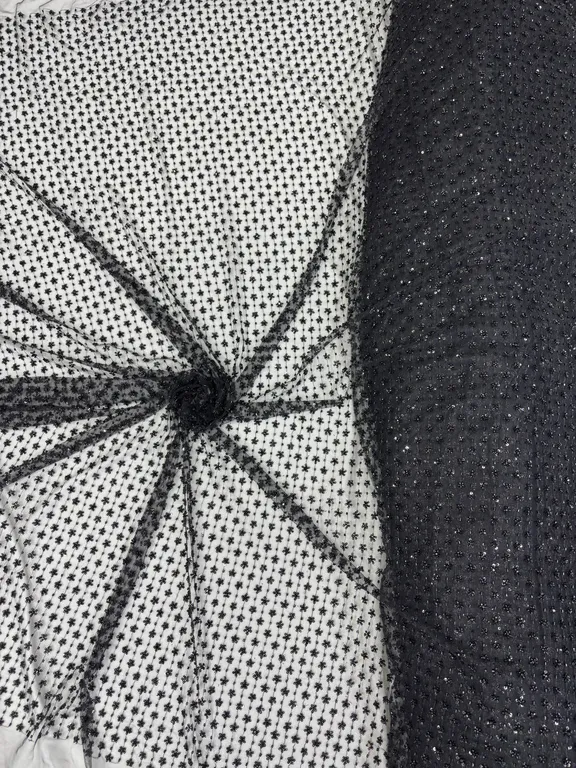 New designer tone to tone crystal Pearls and beads work net fabrics DN-88341