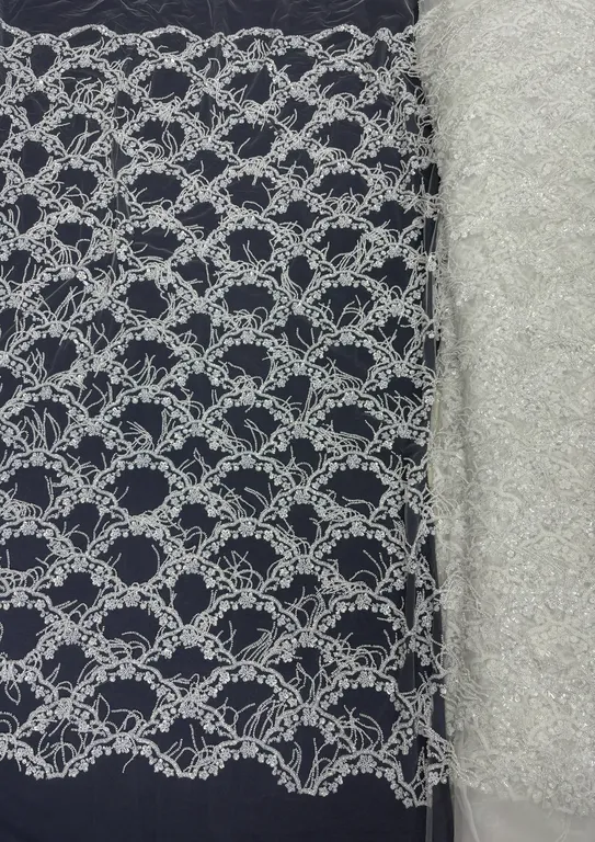 New designer imported Hanging beads work net fabrics DN-5474 