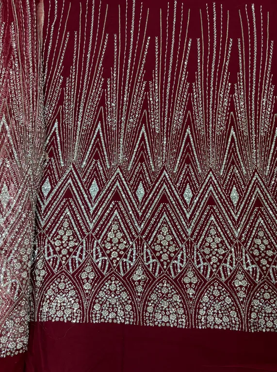 New designer imported beads work net fabrics DN-5841/D3
