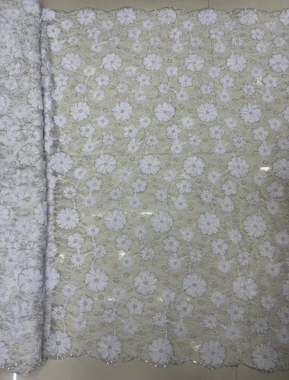 New designer imported rachel net with ribbon and beads work net fabrics DN- 6773/Rachel