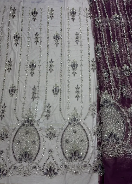 New designer imported beads work net fabrics