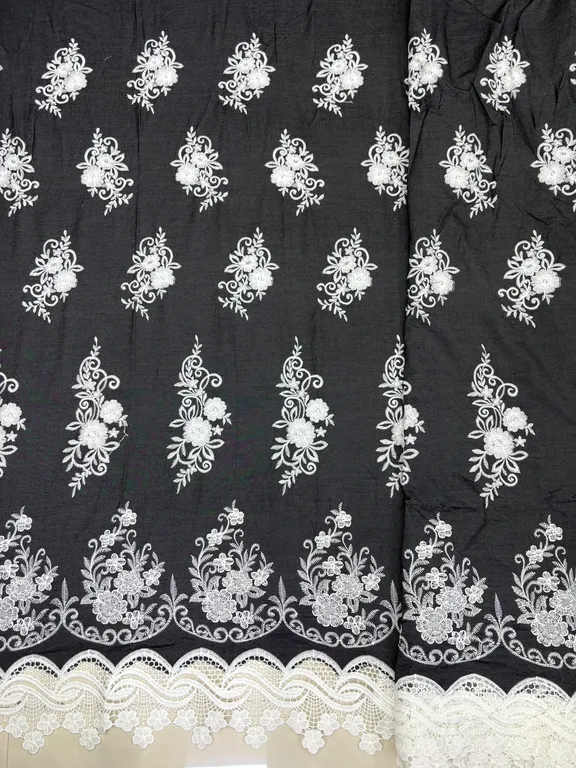 New designer imported cotton cutwork fabrics